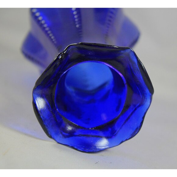 Vintage USA Cobalt Blue Glass Vase - Picture 5 of 6